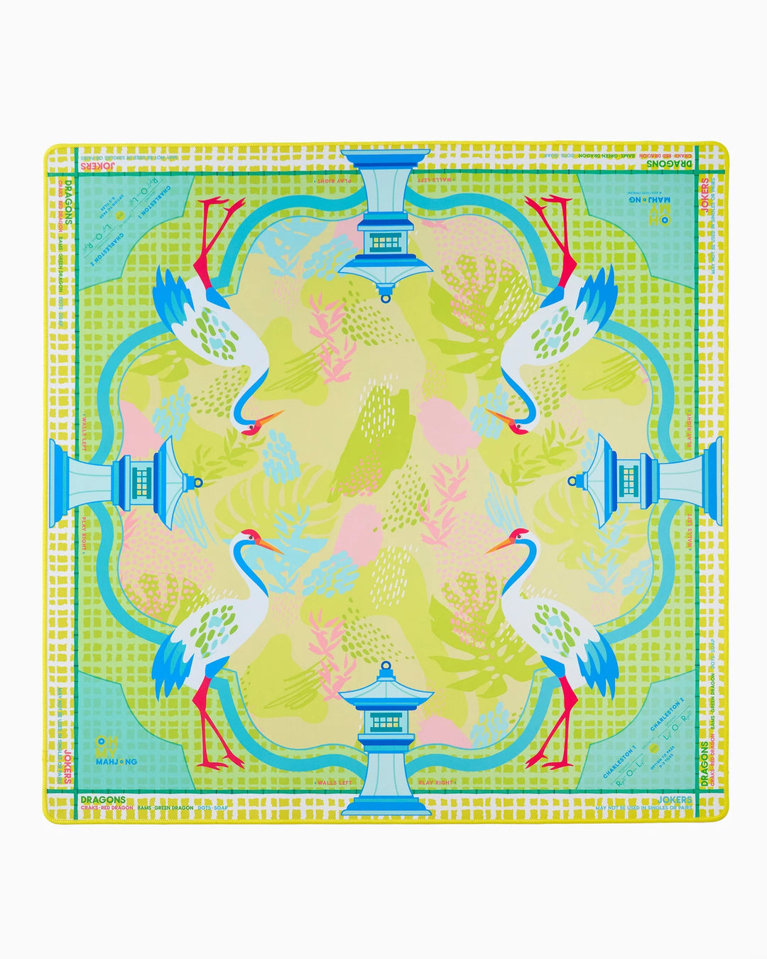Oh My Mahjong Hampton Mat in Tube mahjong mat in tube for stylish game night table setup | Walker Boutique