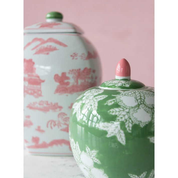 PINK & GREEN GINGER JAR