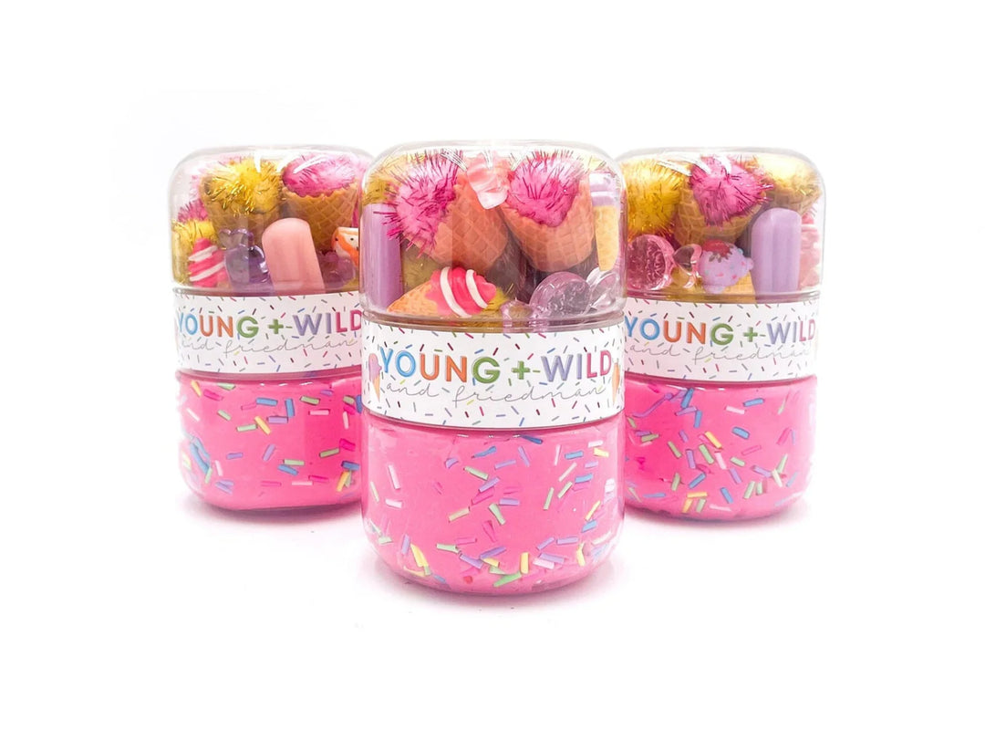 Young + Wild and Friedman Ice Cream Grab & Go Dough Jar – Sensory Play Activity for Kids