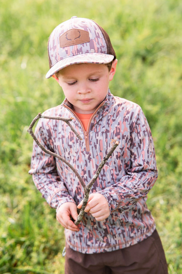 NEUTRAL STAY IN THE LINES CAMO KIDS TRUCKER CAP