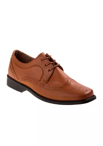 TAN LACE DRESS SHOES