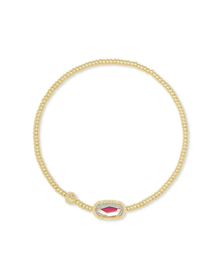 GRAYSON STRETCH BRACELET, GOLD DICHROIC GLASS