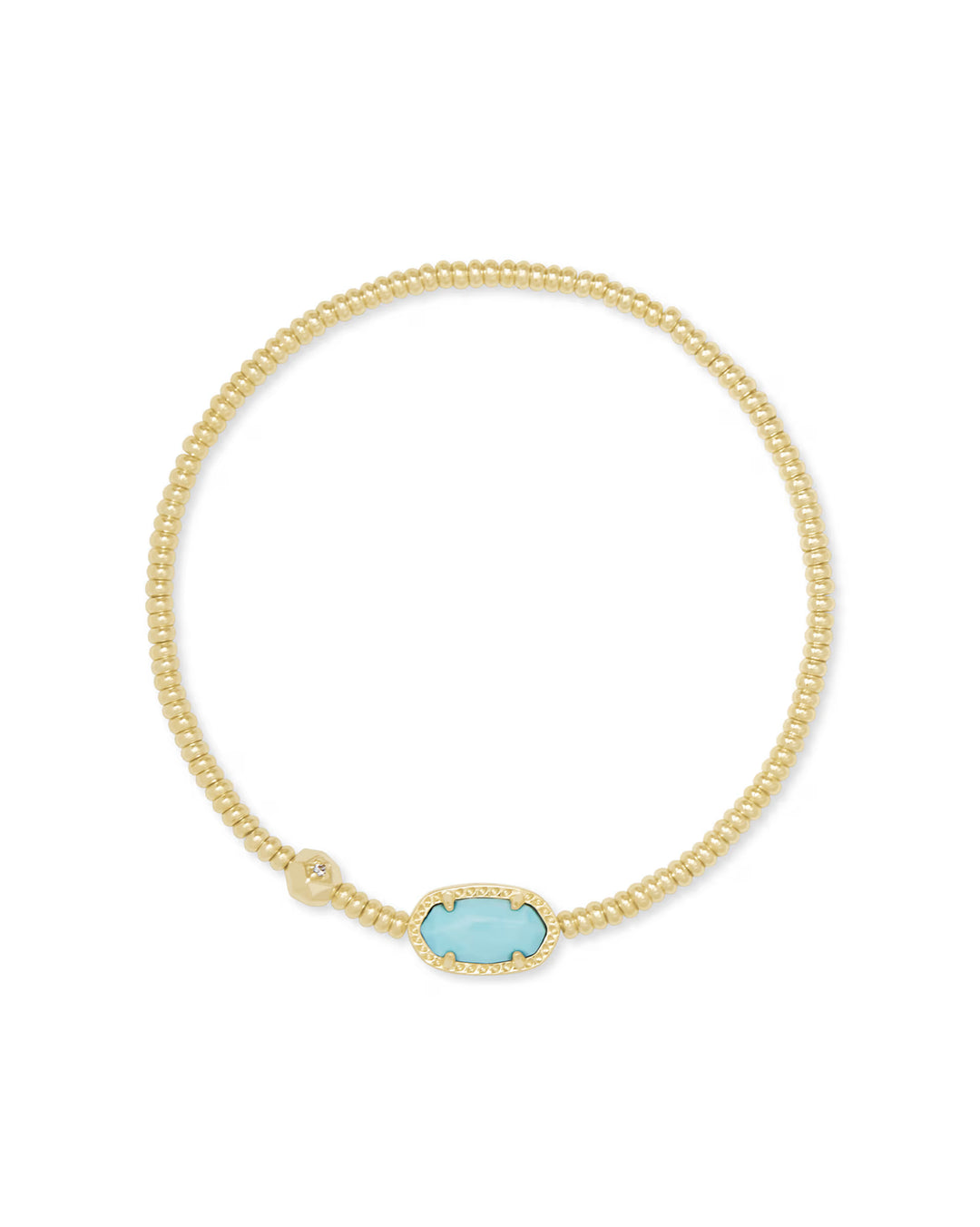 GRAYSON STRETCH BRACELET, GOLD LIGHT BLUE MAGNESITE