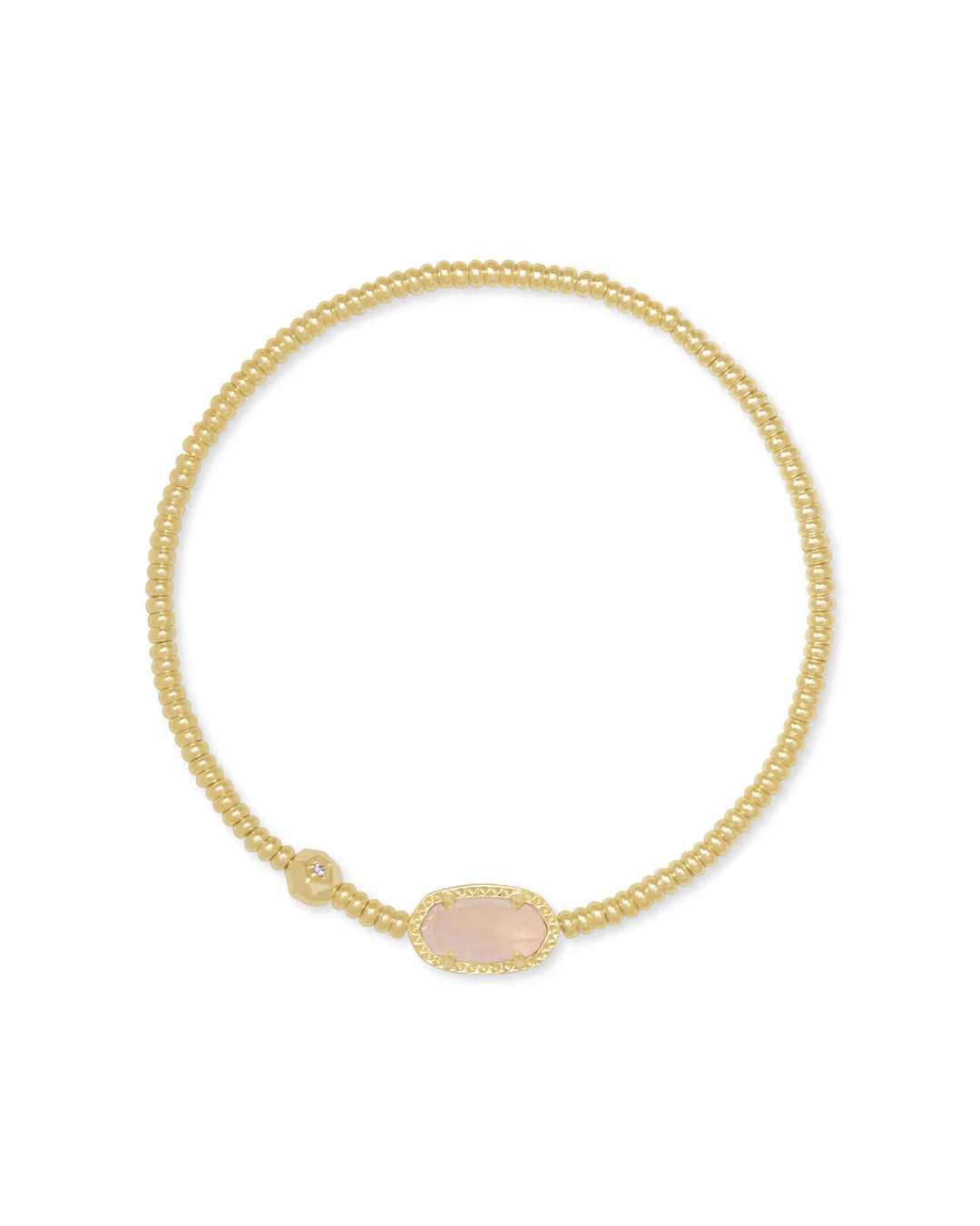 GRAYSON STRETCH BRACELET, GOLD ROSE QUARTZ