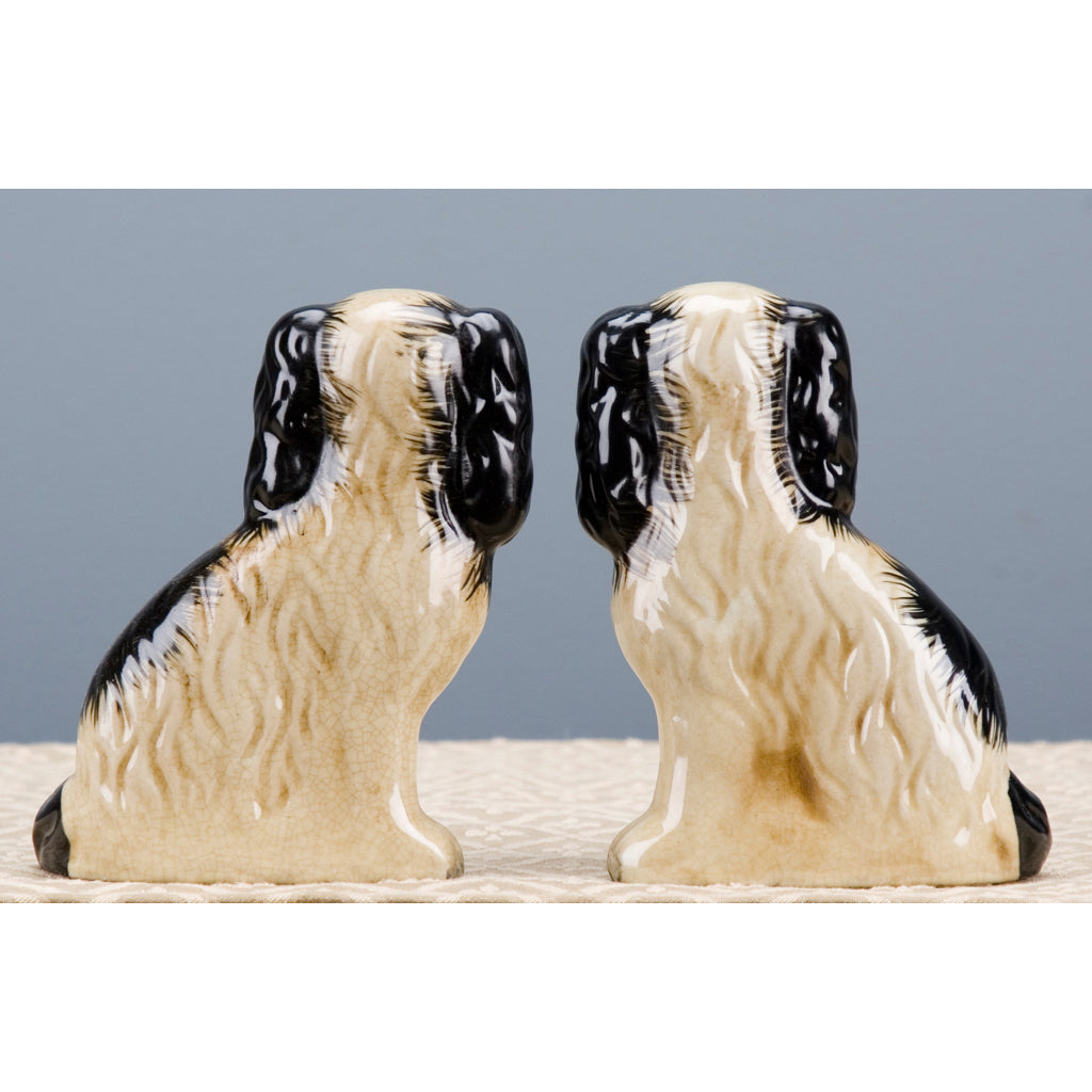 BLACK STAFFORDSHIRE SMALL DOG PAIR