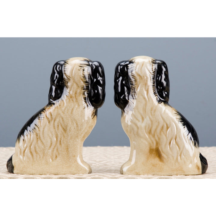 BLACK STAFFORDSHIRE SMALL DOG PAIR