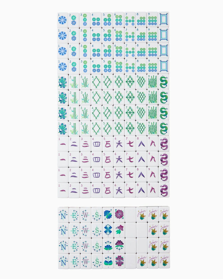 Oh My Mahjong Lagoon Starter Kit complete mahjong starter kit for stylish game nights and gifting | Walker Boutique
