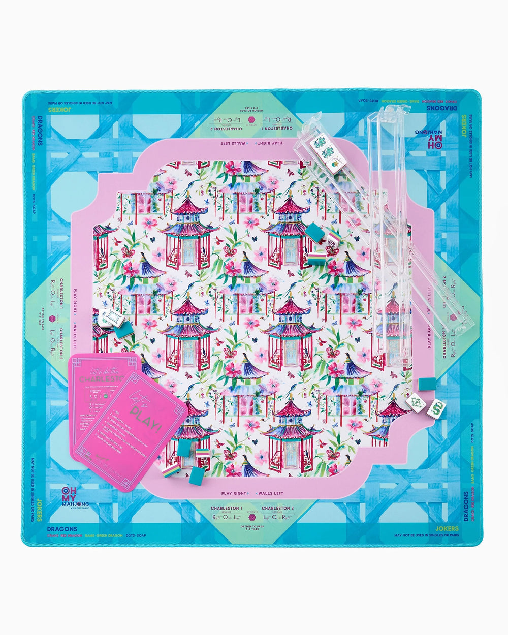 Oh My Mahjong Lagoon Starter Kit complete mahjong starter kit for stylish game nights and gifting | Walker Boutique