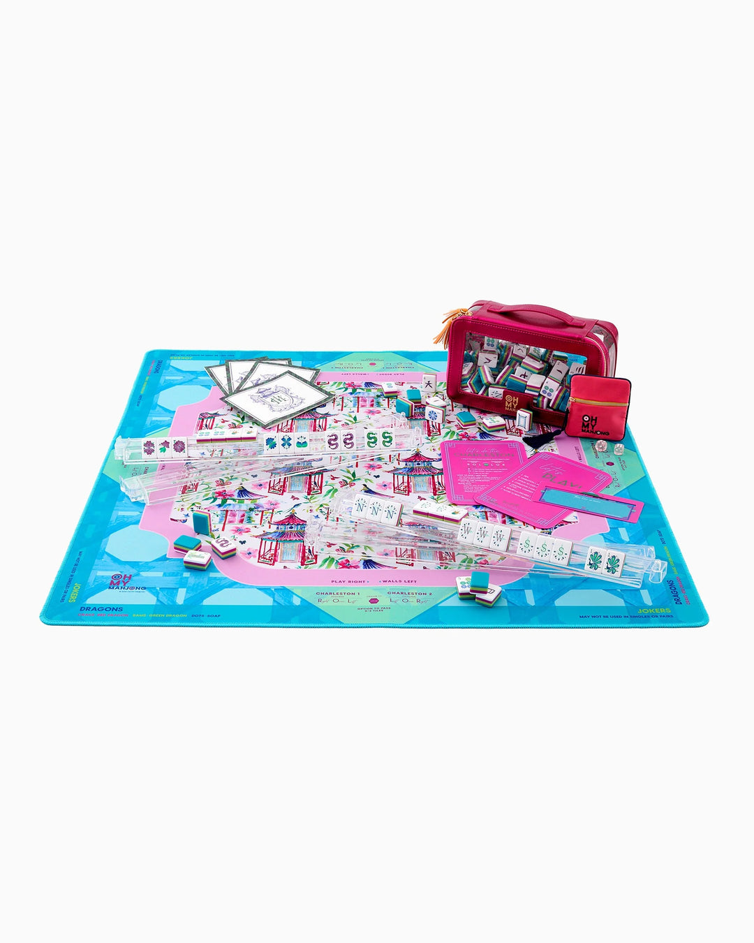 Oh My Mahjong Lagoon Starter Kit complete mahjong starter kit for stylish game nights and gifting | Walker Boutique