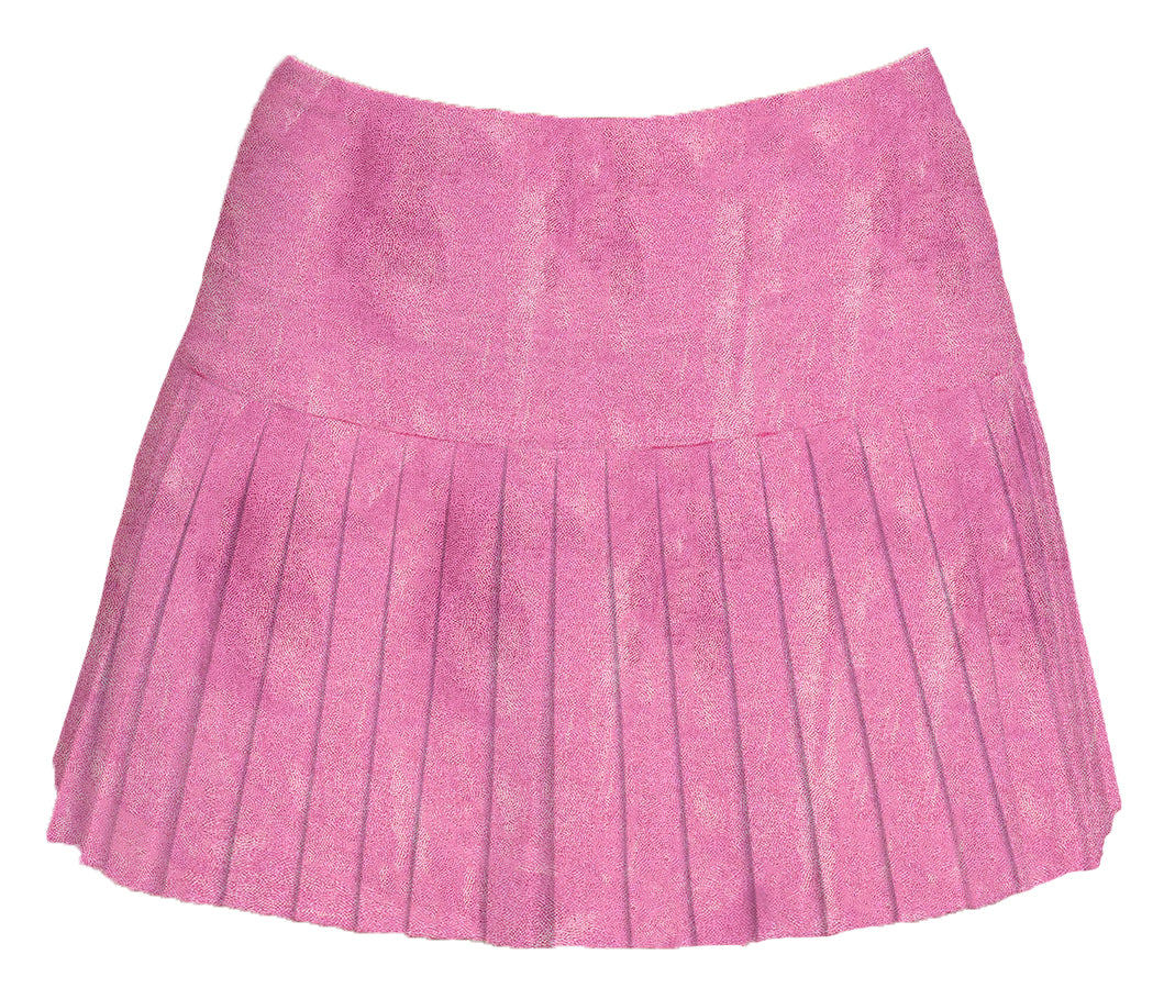 SHIMMER PINK MINI PLEAT SKORT