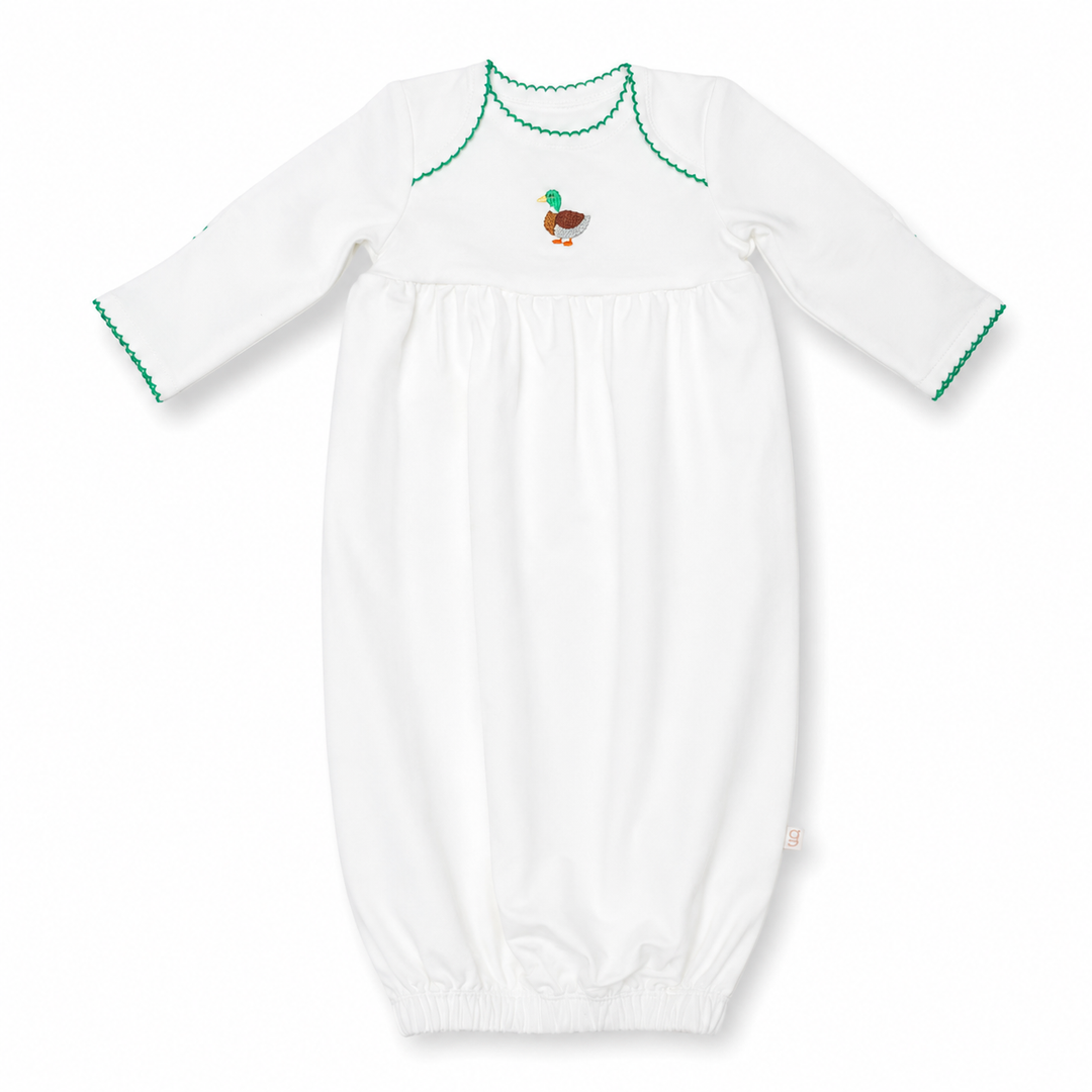 MALLARD EMBROIDERED PIP GOWN