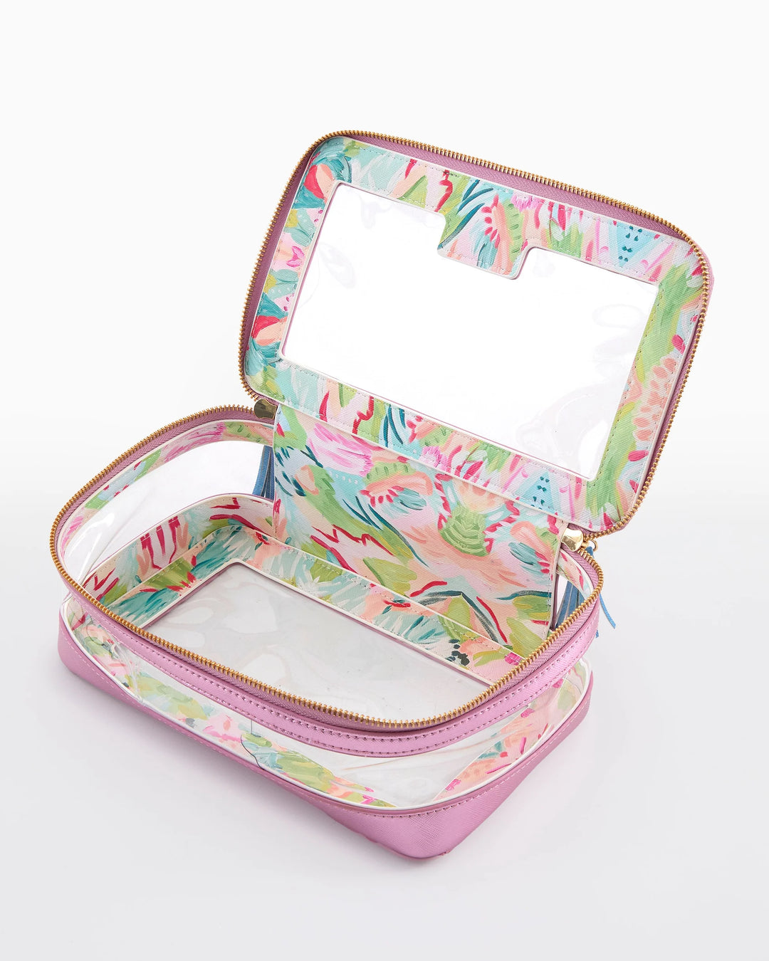 Oh My Mahjong Metallic Light Pink Tile Storage Bag mahjong tile storage bag for organized game night accessories | Walker Boutique
