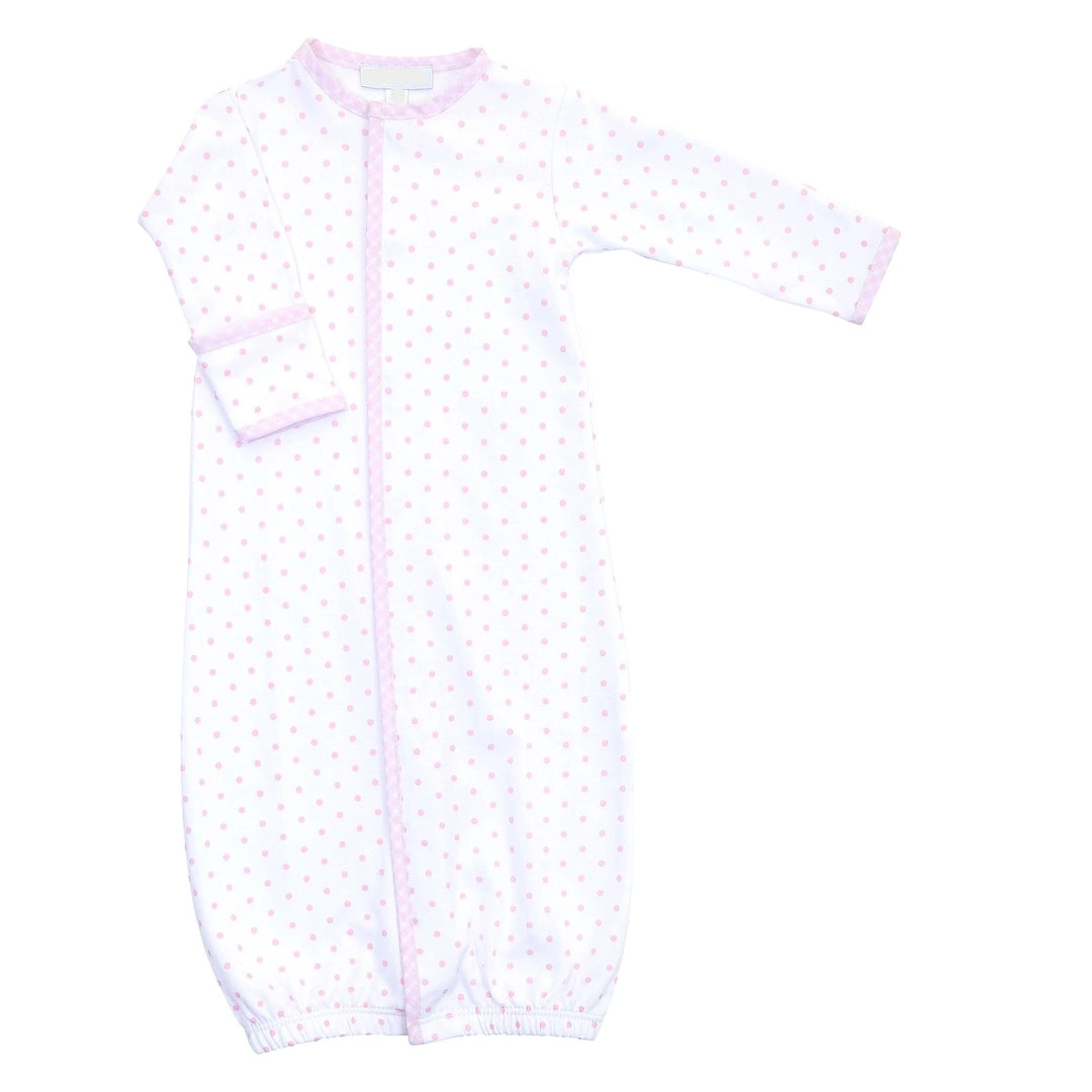 mini dots with gingham trim converter gown