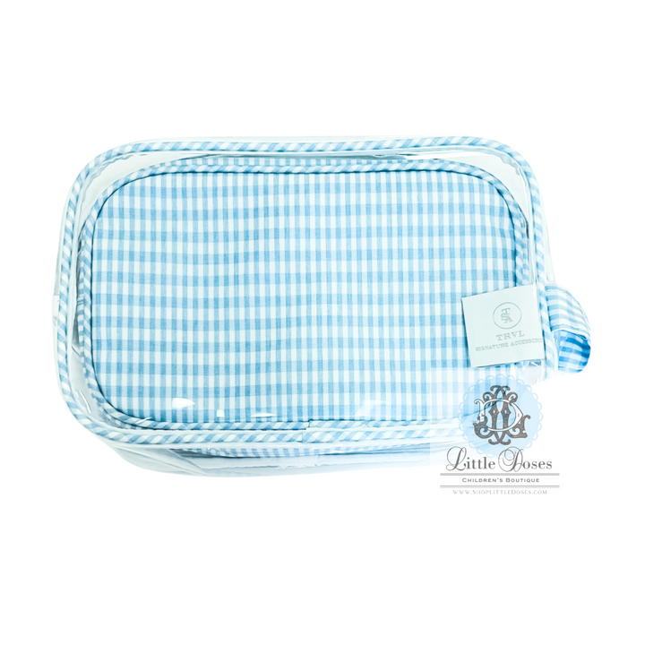 GINGHAM MIST CLEAR DUO BAG