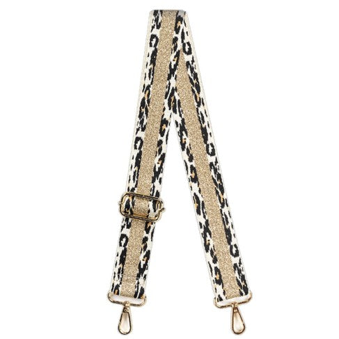 GOLD LEOPARD STRIPE CROSSBODY STRAP