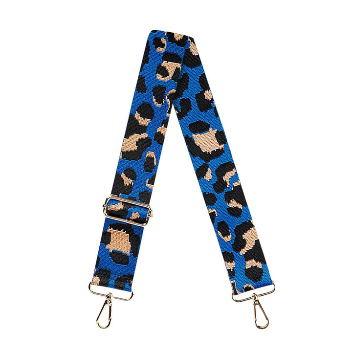 ROYAL BLUE LEOPARD CROSSBODY STRAP