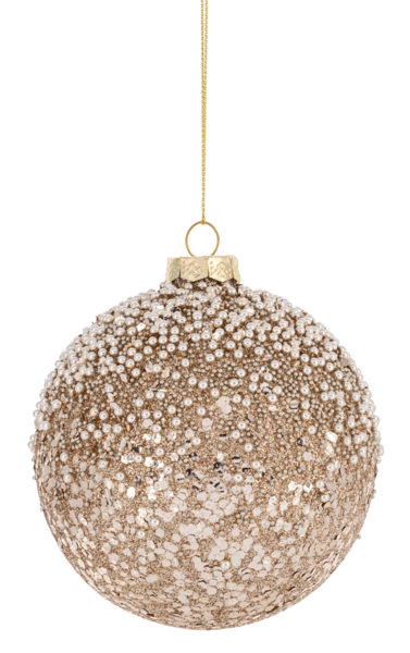 4" GLITTER BALL ORNAMENT
