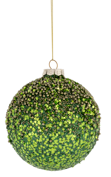 4" GLITTER BALL ORNAMENT