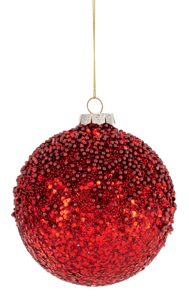 4" GLITTER BALL ORNAMENT