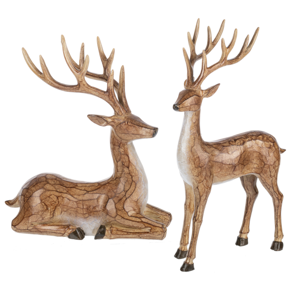 NATURAL DEER FIGURINE