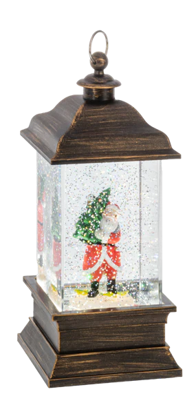 woodland santa shimmer lantern