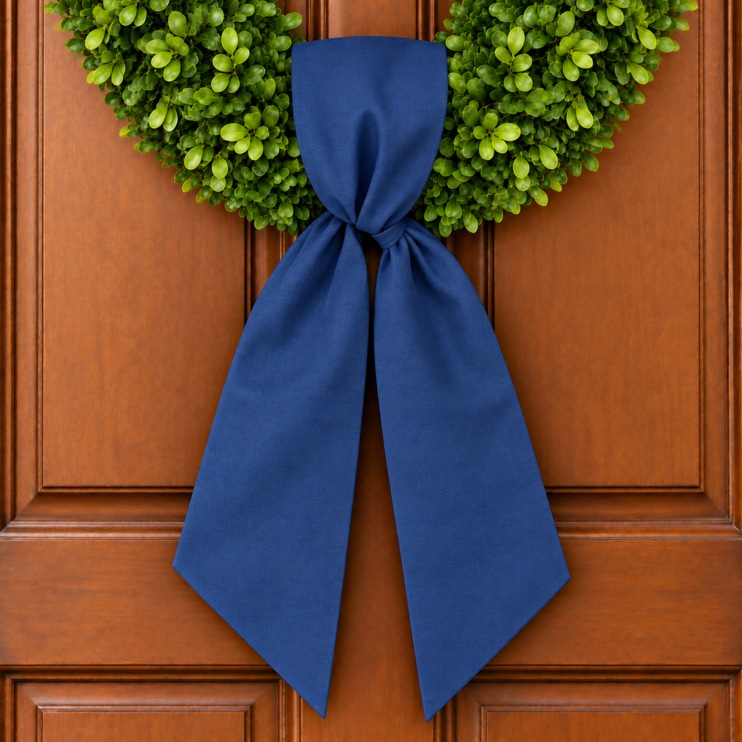 CUSTOM MONOGRAM NAVY WREATH SASH