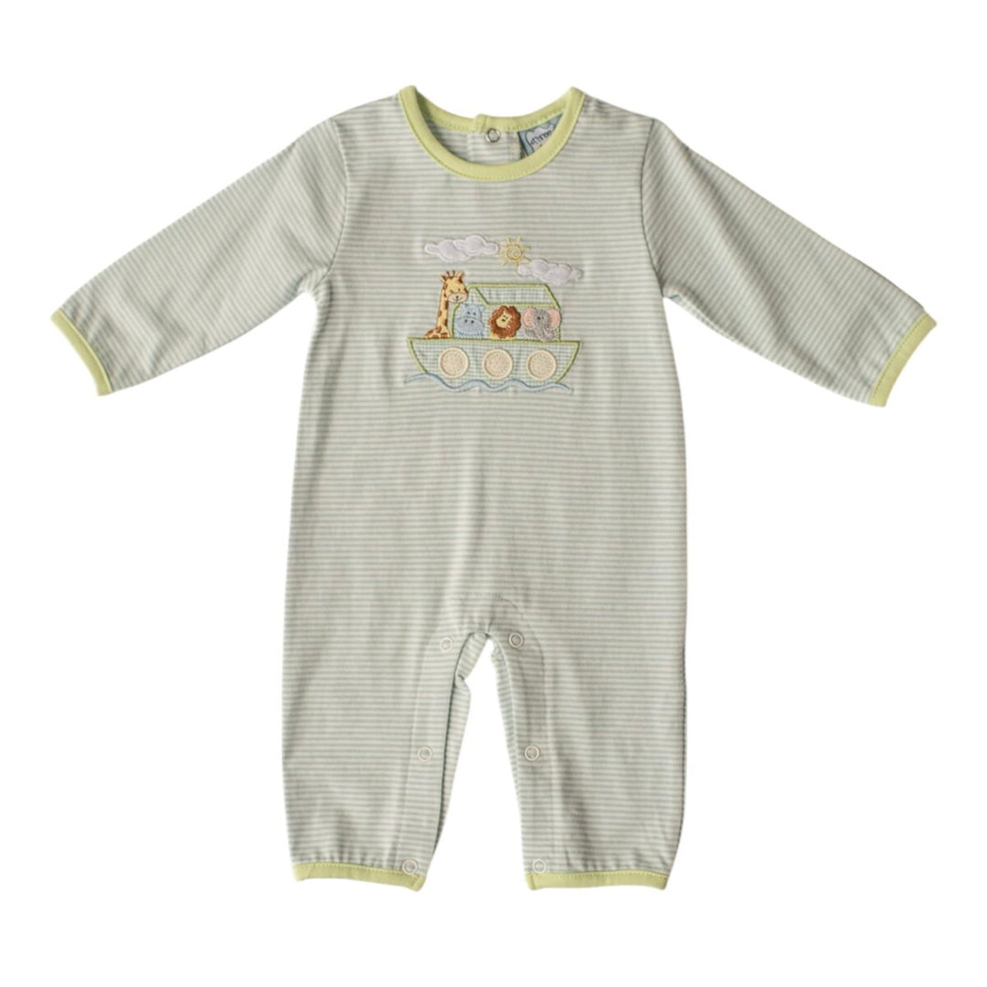 NOAH'S ARK STRIPED BOYS ROMPER
