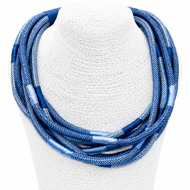 COBALT/NAVY SLUB STRAND NECKLACE
