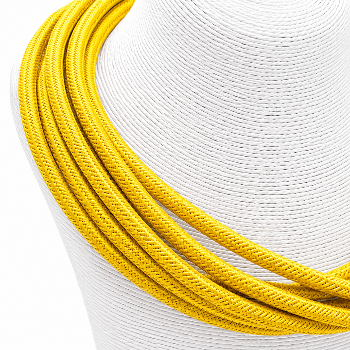 YELLOW SLUB STRAND NECKLACE