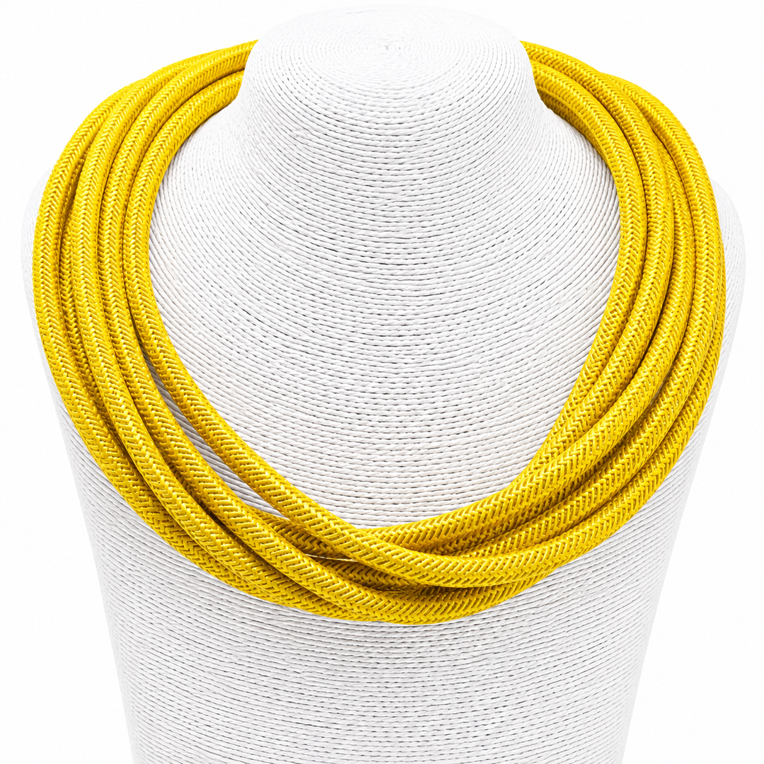 YELLOW SLUB STRAND NECKLACE