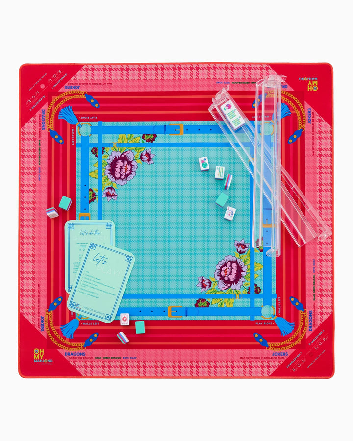 Oh My Mahjong Penelope Mat in Tube mahjong mat in tube for stylish game night table setup | Walker Boutique