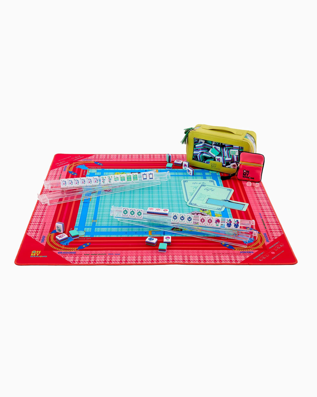 Oh My Mahjong Penelope Mat in Tube mahjong mat in tube for stylish game night table setup | Walker Boutique