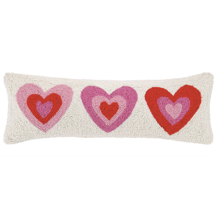 PINK HEARTS HOOK PILLOW