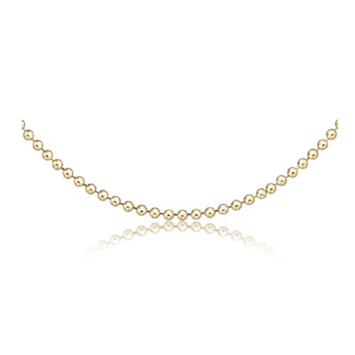 15" CHOKER CLASSIC BEADED CHAIN - GOLD