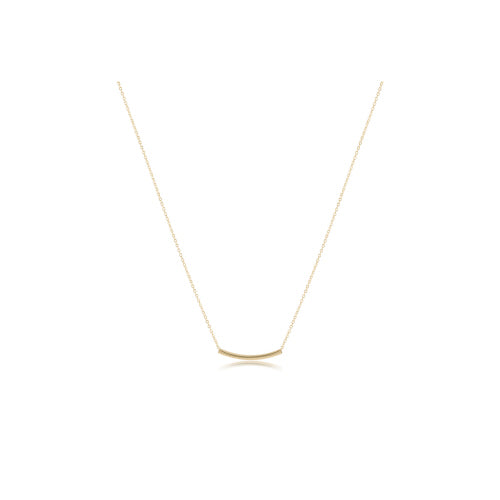 16" NECKLACE GOLD, BLISS BAR GOLD SMALL