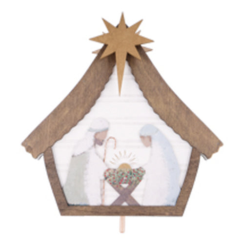 GOLD STAR NATIVITY WELCOME BOARD TOPPER
