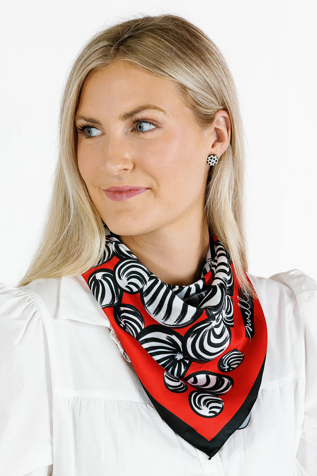 RED & BLACK CIRCLES GAME DAY SCARF