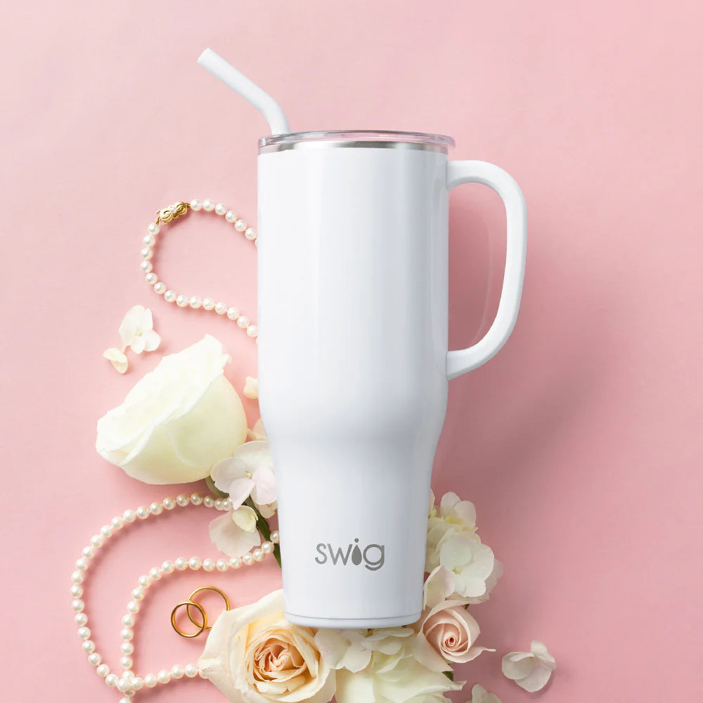 SHIMMER WHITE MEGA MUG