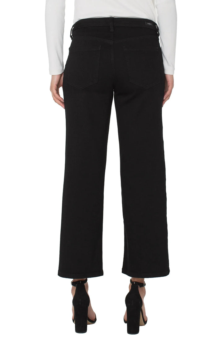LIVERPOOL: STRIDE CROP WIDE | BLACK RINSE