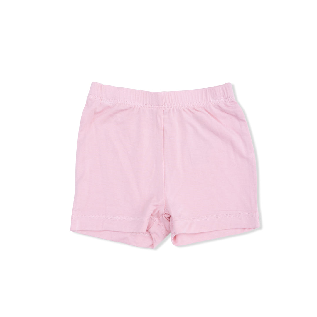 Pink shorts on a white background