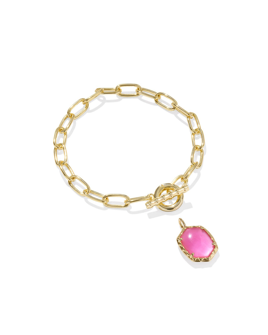 DAPHNE LINK AND CHAIN BRACELET, GOLD AZALEA ILLUSION