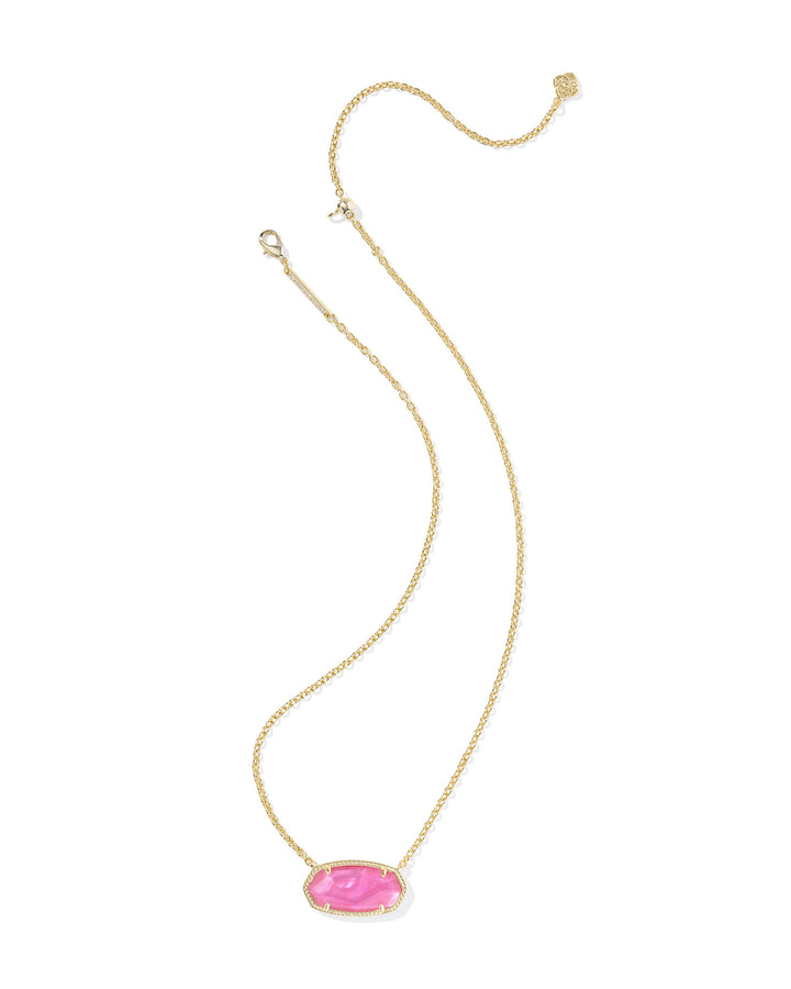 ELISA STATEMENT SHORT PENDANT NECKLACE, GOLD AZALEA ILLUSION