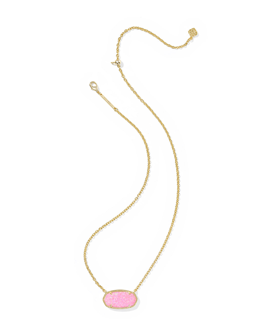 ELISA STATEMENT SHORT PENDANT NECKLACE, GOLD CARNATION KYOCERA OPAL