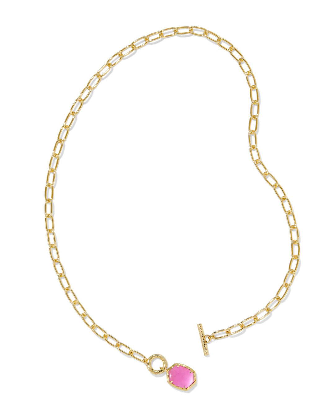 DAPHNE LINK AND CHAIN NECKLACE, GOLD AZALEA ILLUSION