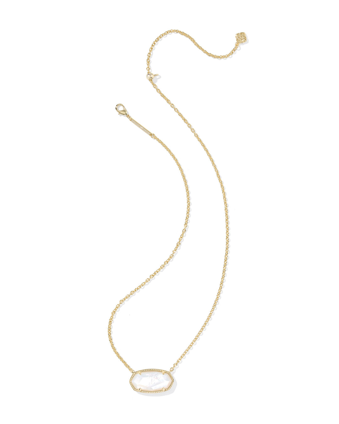 ELISA STATEMENT SHORT PENDANT NECKLACE, GOLD IVORY MOTHER OF PEARL