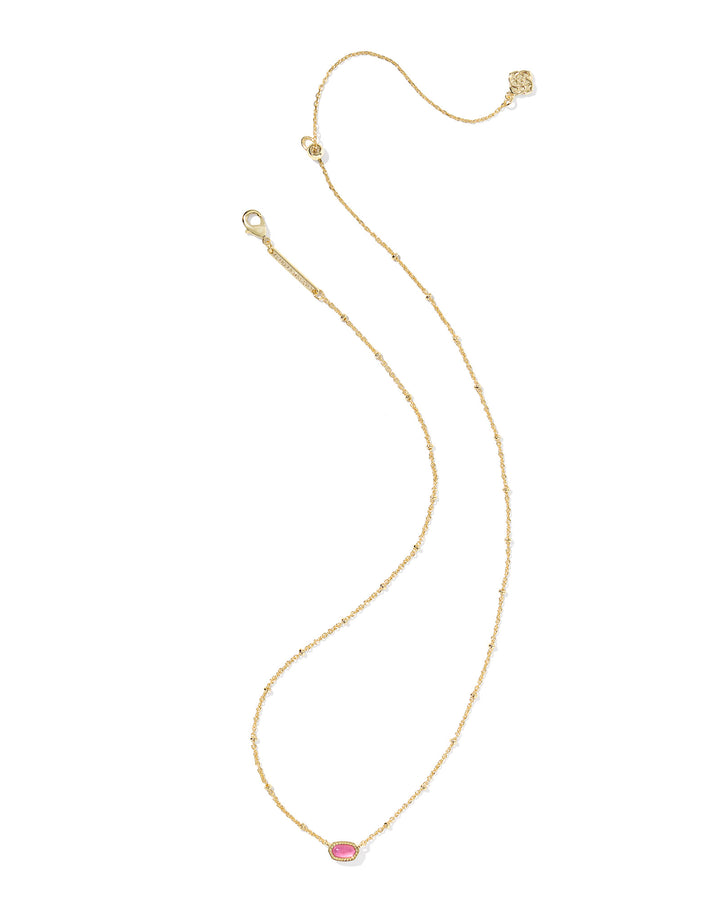 MINI ELISA SATELLITE SHORT PENDANT NECKLACE, GOLD AZALEA ILLUSION