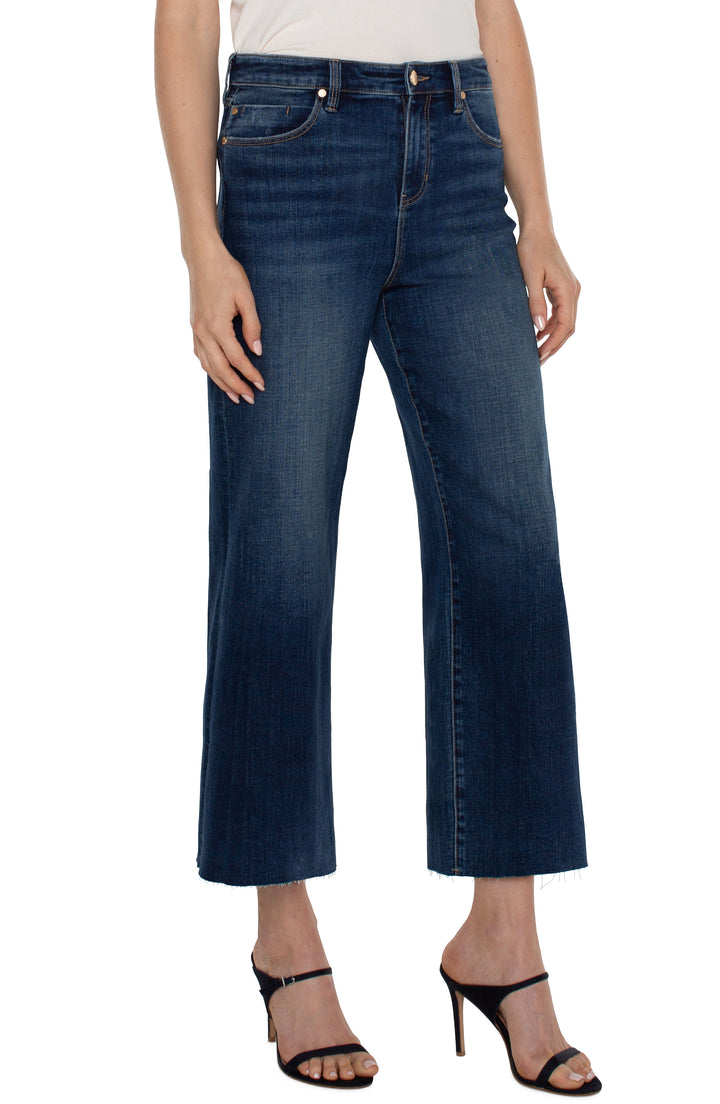 LIVERPOOL: STRIDE HIGH RISE CROP W/ WIDE CUT HEM | BOWERS