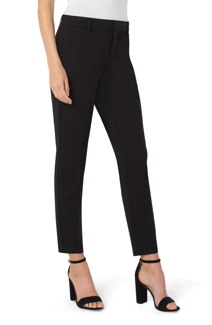 LIVERPOOL: KELSEY KNIT TROUSER SUPER STRETCH | BLACK