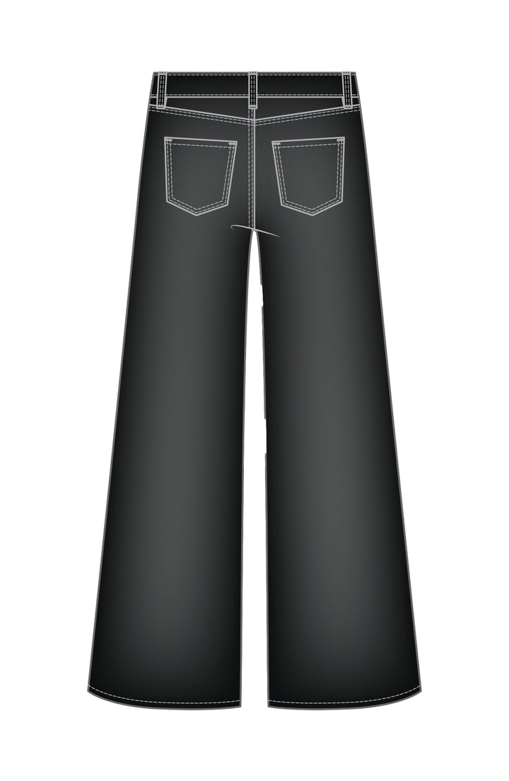LIVERPOOL: STRIDE CROP WIDE | BLACK RINSE