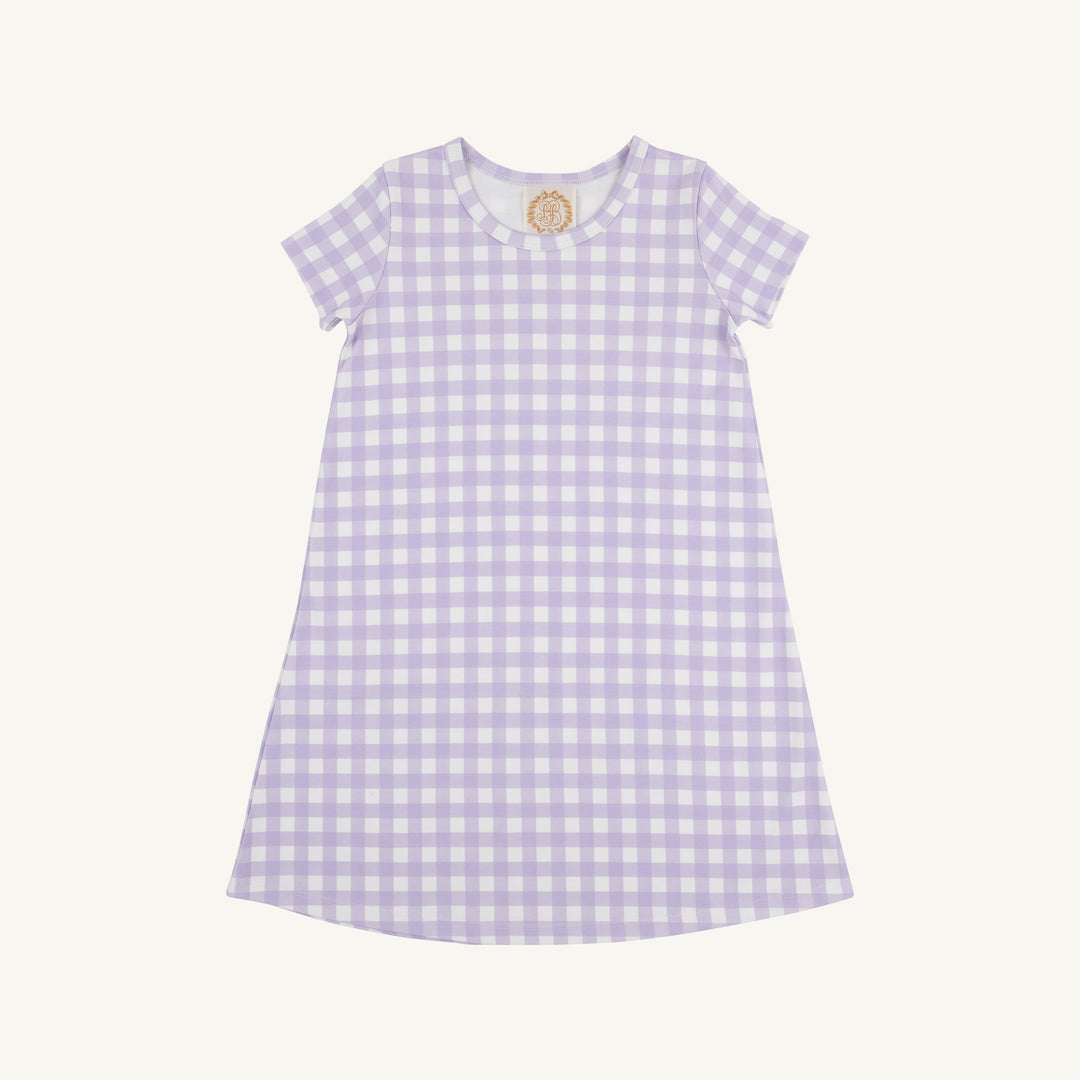 lavender gingham girls dress